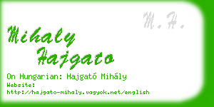mihaly hajgato business card